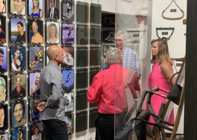 Attendees look over displays at the opening of the USA Water Ski and Wake Sports Foundation Hall of Fame Museum