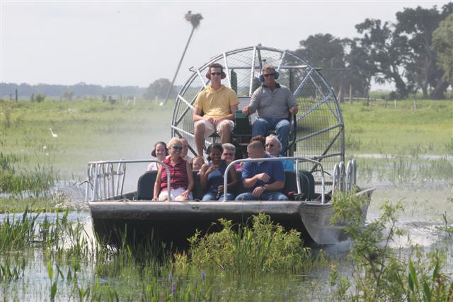 An airboat trip on Lake Kissimmee in eastern Polk County