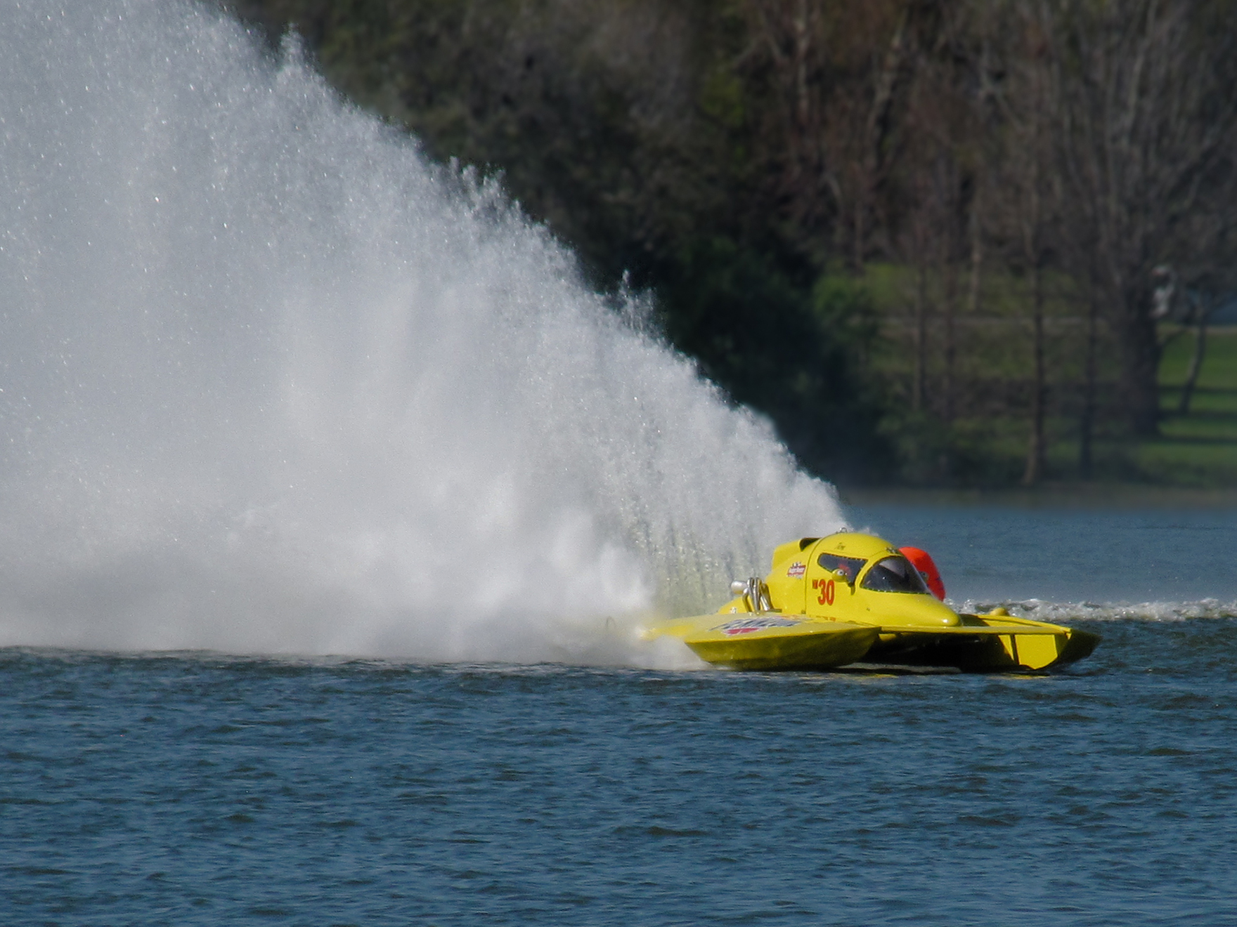 A speed boat during the Orange Cup Regatta