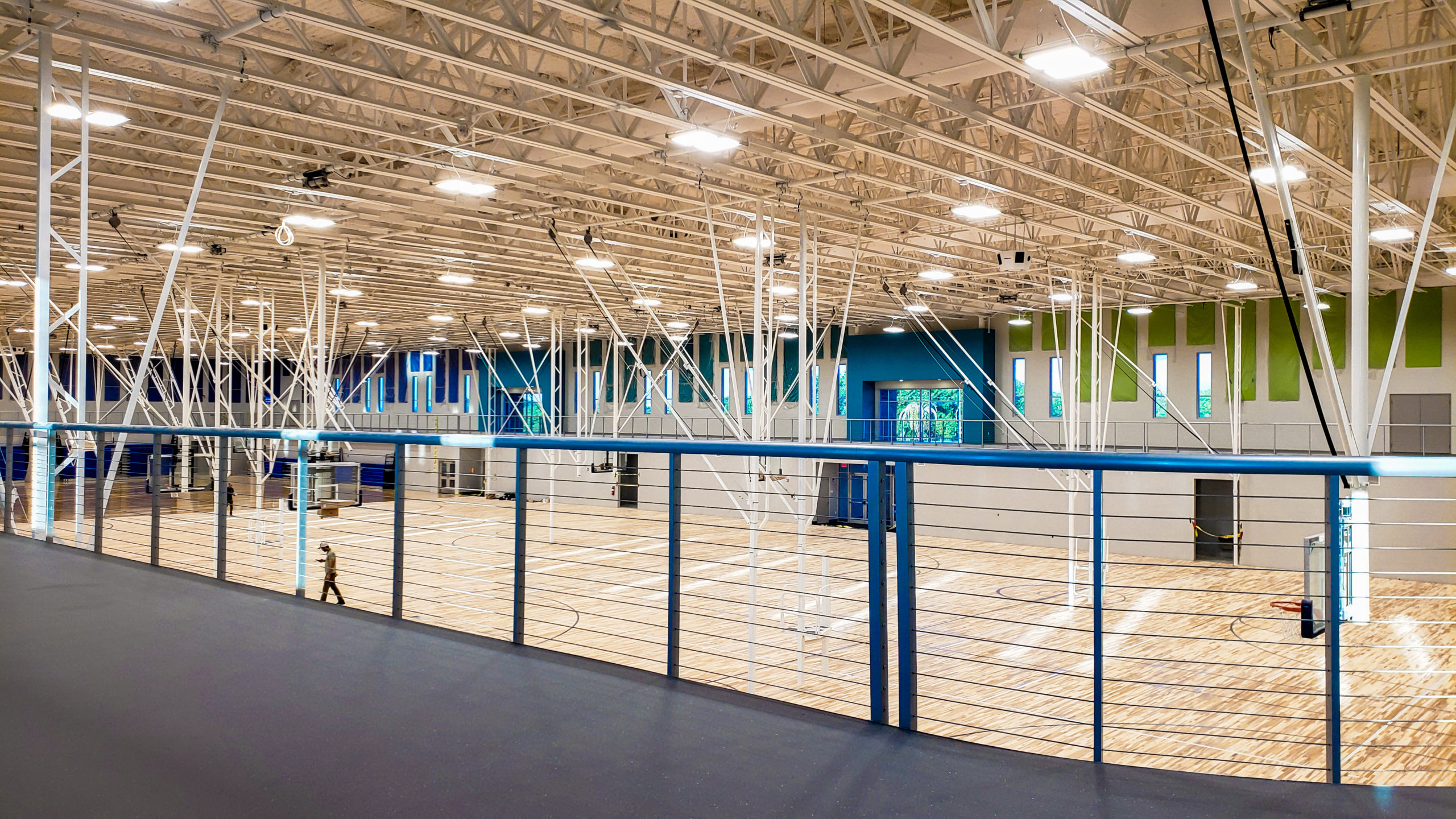 A view of the basketball courts from inside the Winter Haven Fieldhouse and Conference Center